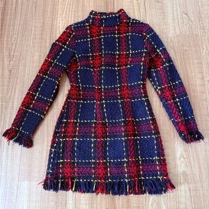 SHEIN Red and Blue Plaid Dress